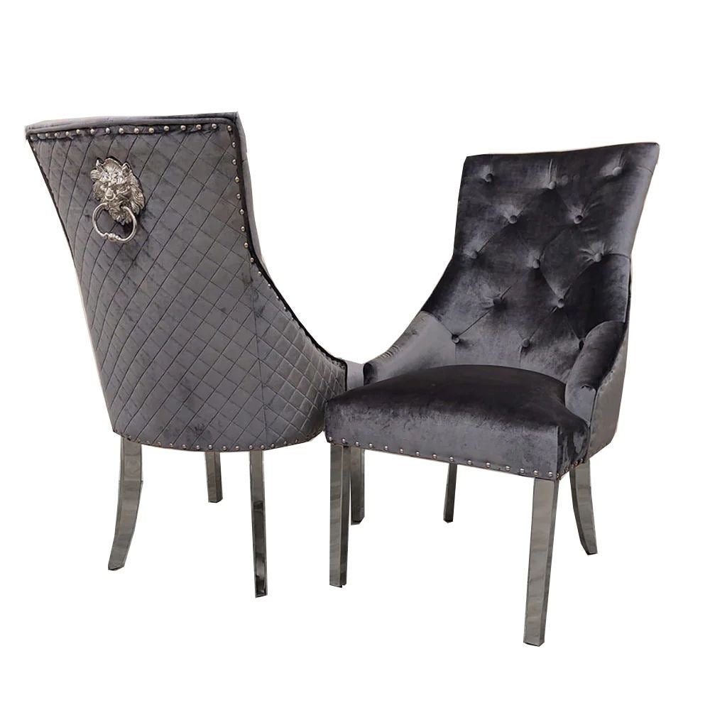 2x Bentley Chrome Leg Dining Chair