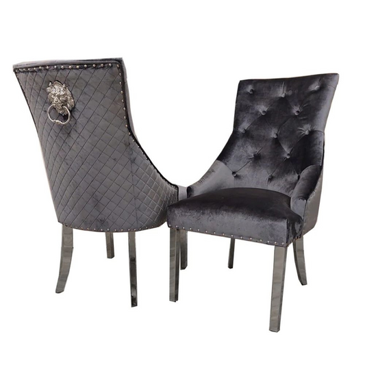 2x Bentley Chrome Leg Dining Chair