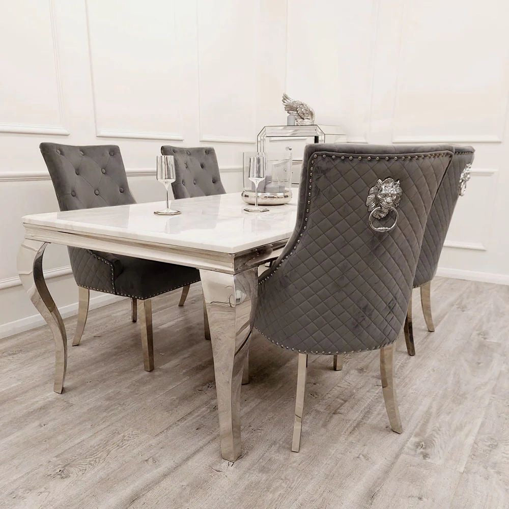 2x Bentley Chrome Leg Dining Chair