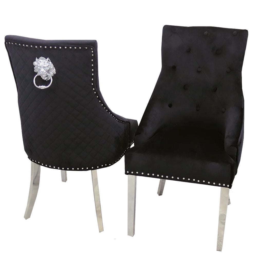 2x Bentley Chrome Leg Dining Chair