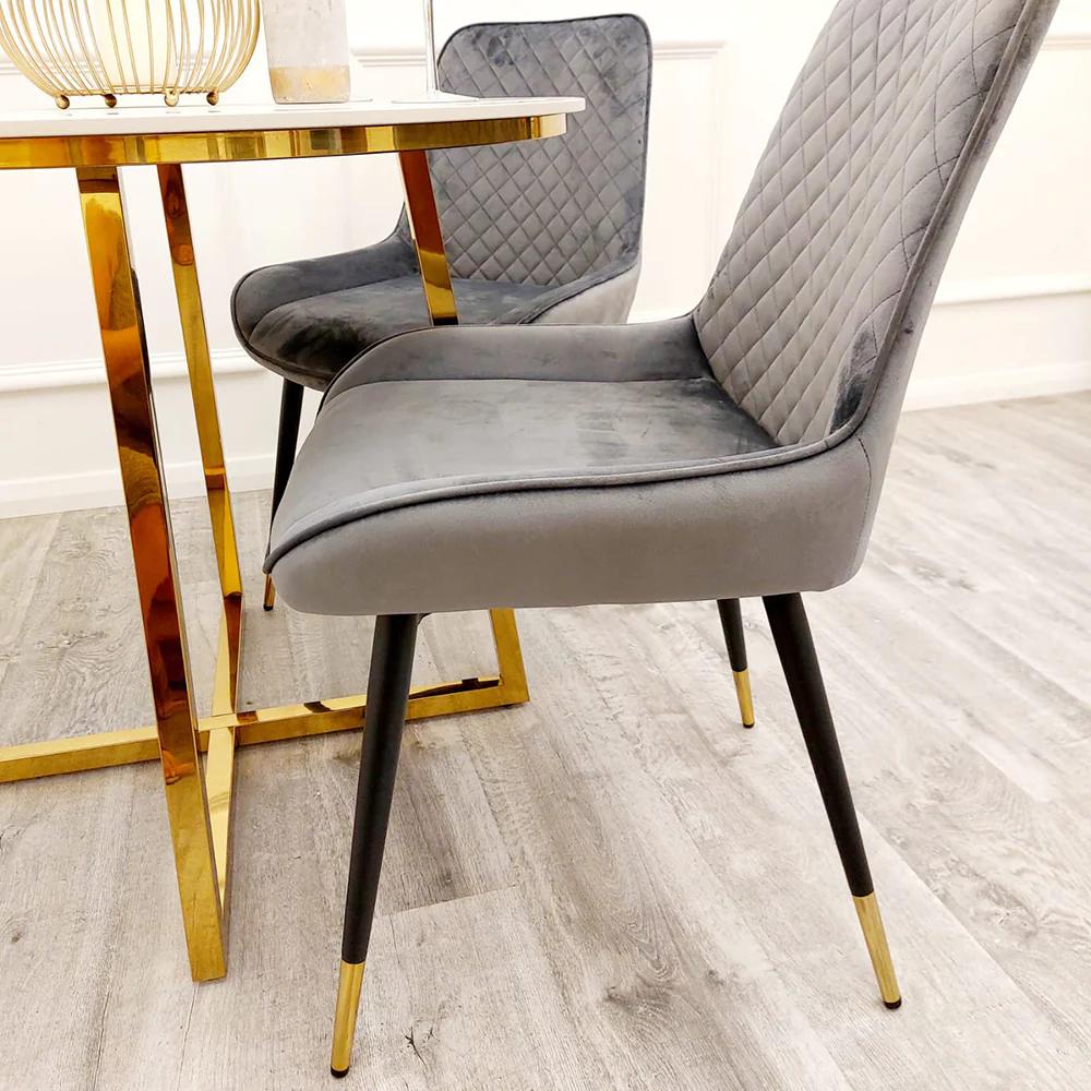 2x Luna Velvet Dining Chair