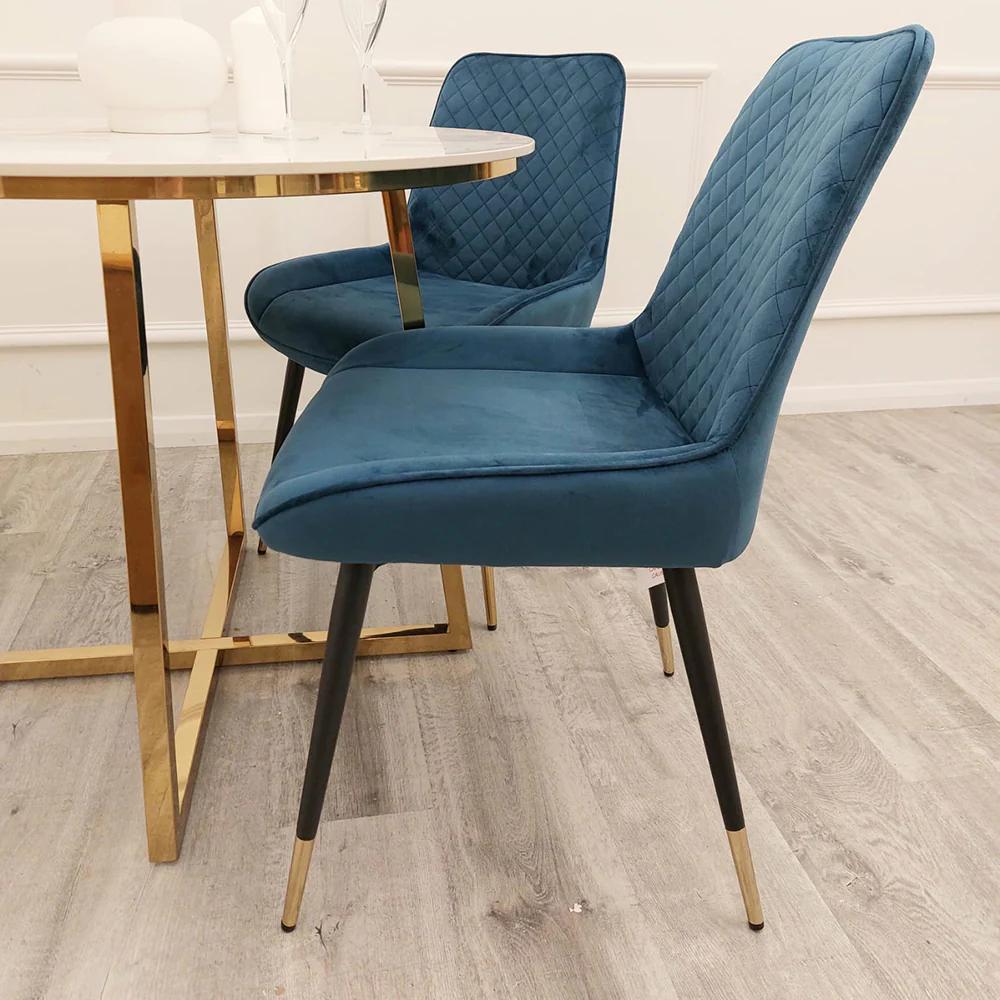 2x Luna Velvet Dining Chair