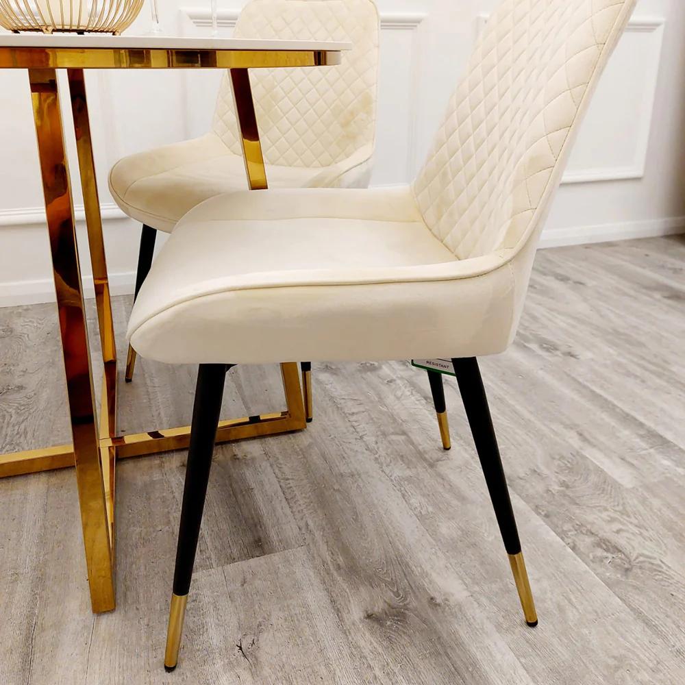 2x Luna Velvet Dining Chair