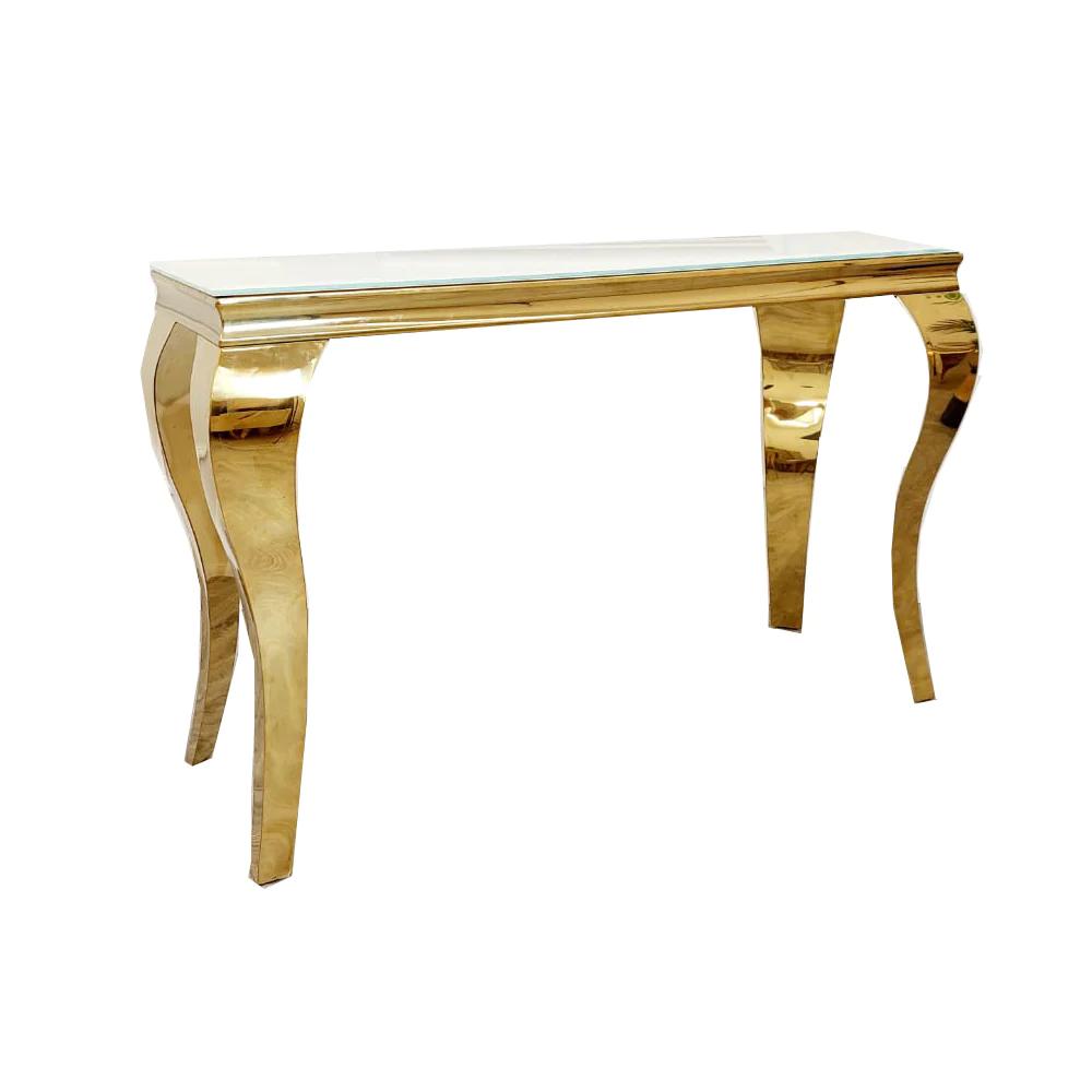 Louis Gold Leg Console Table