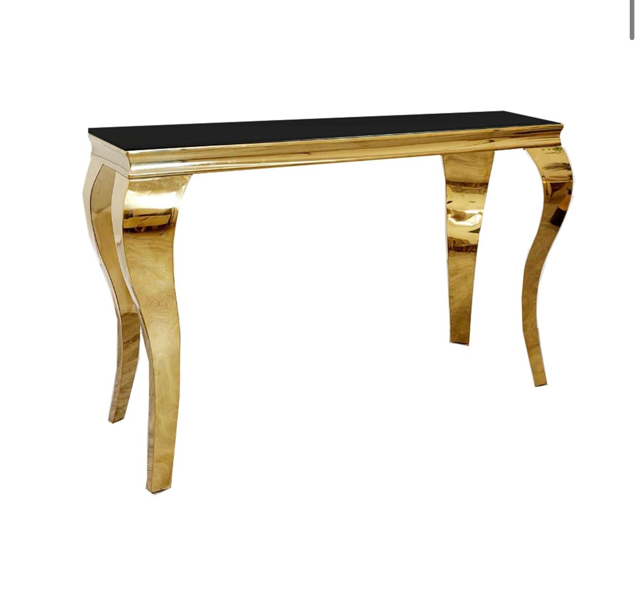 Louis Gold Leg Console Table