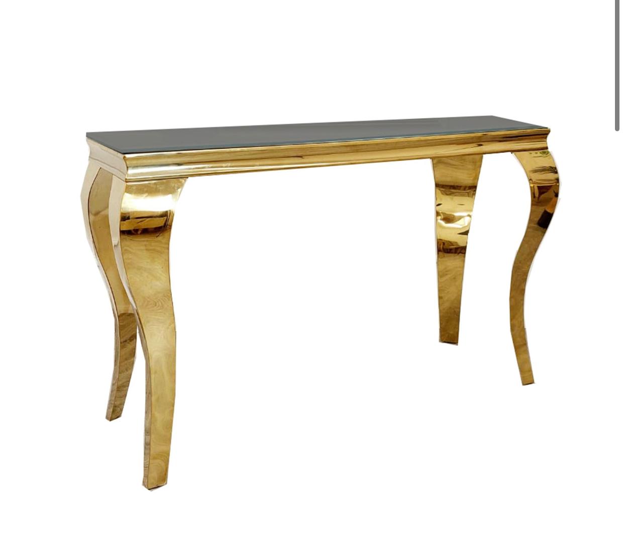 Louis Gold Leg Console Table