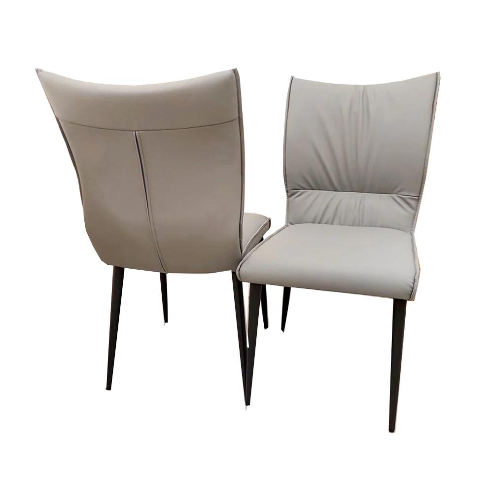 2x Flora Leather Dining Chairs