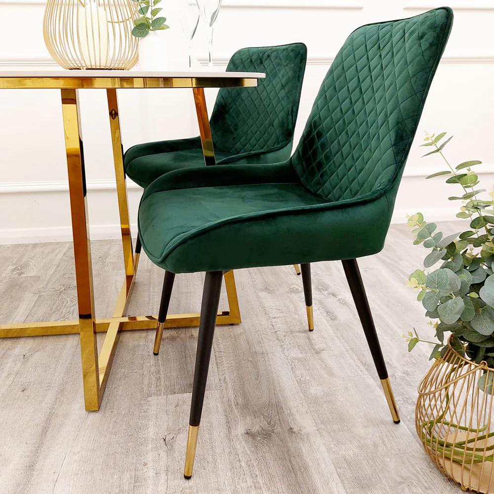 2x Luna Velvet Dining Chair